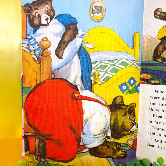 THE THREE BEARS VTG 1949 CLASSIC STORYBOOK WHITMAN GREAT COLORED ILLUSTRATIONS - Picture 4 of 16
